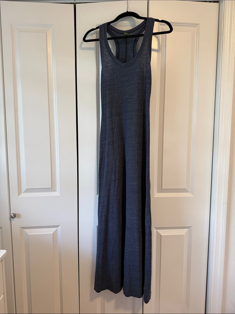 Sleeveless Racerback Maxi Dress in Heather navy